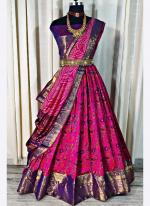 Silk Rani Festival Wear Weaving Lehenga Choli